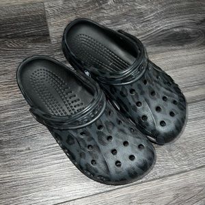 Black Cheetah Crocs
